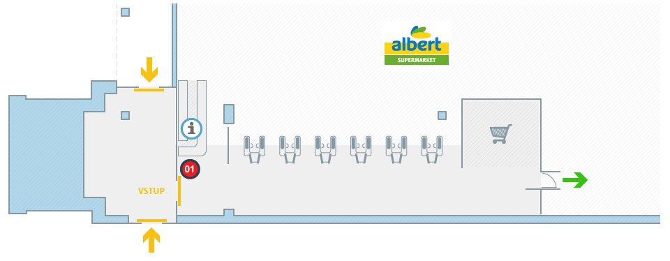 Albert Rožnov pod Radhoštěm nám. TGM